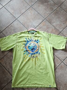 COOGI Men's Lime Green Graphic Short-Sleeve T-Shirt